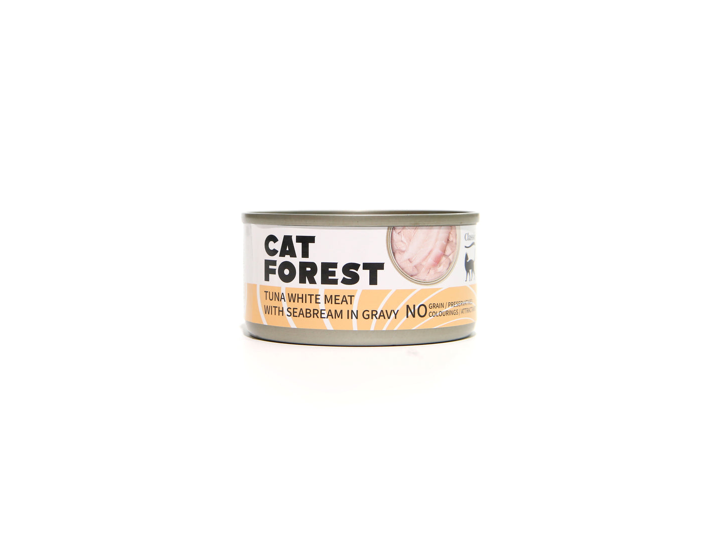 CAT FOREST Classic Tuna White Meat With Seabream In Gravy Cat Canned Food