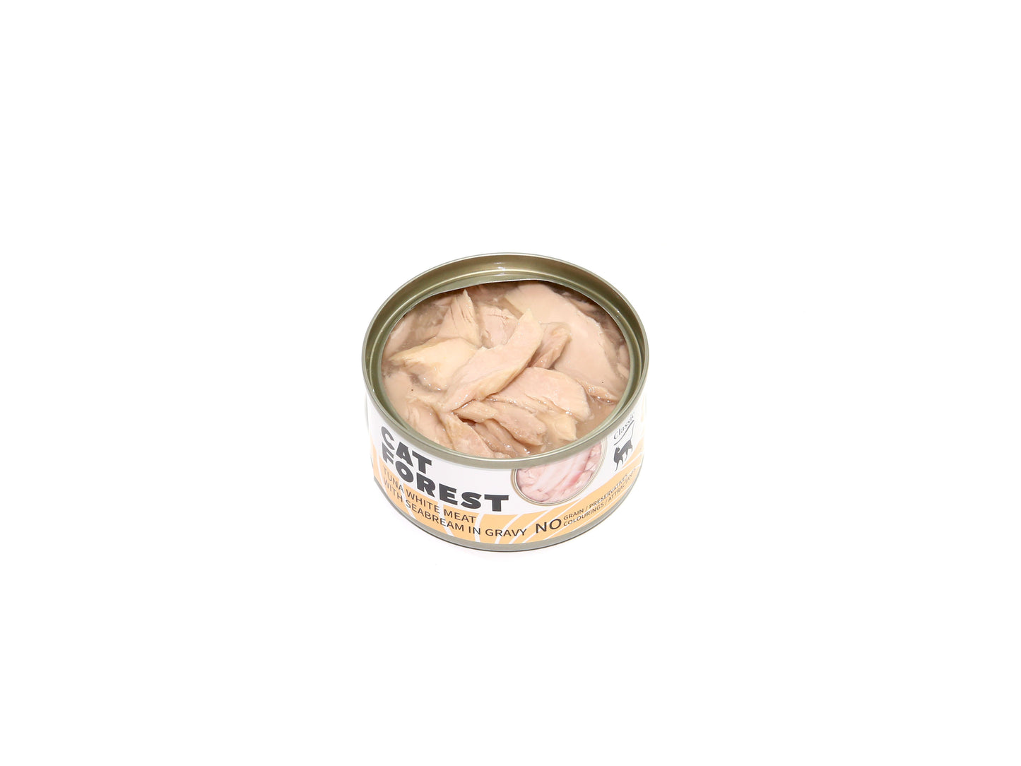 CAT FOREST Classic Tuna White Meat With Seabream In Gravy Cat Canned Food