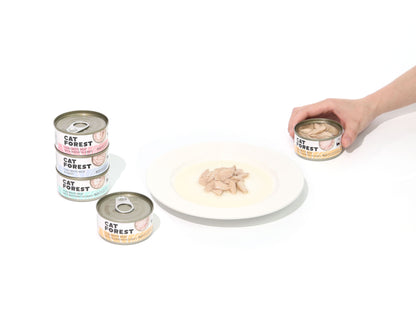 CAT FOREST Classic Tuna White Meat With Seabream In Gravy Cat Canned Food