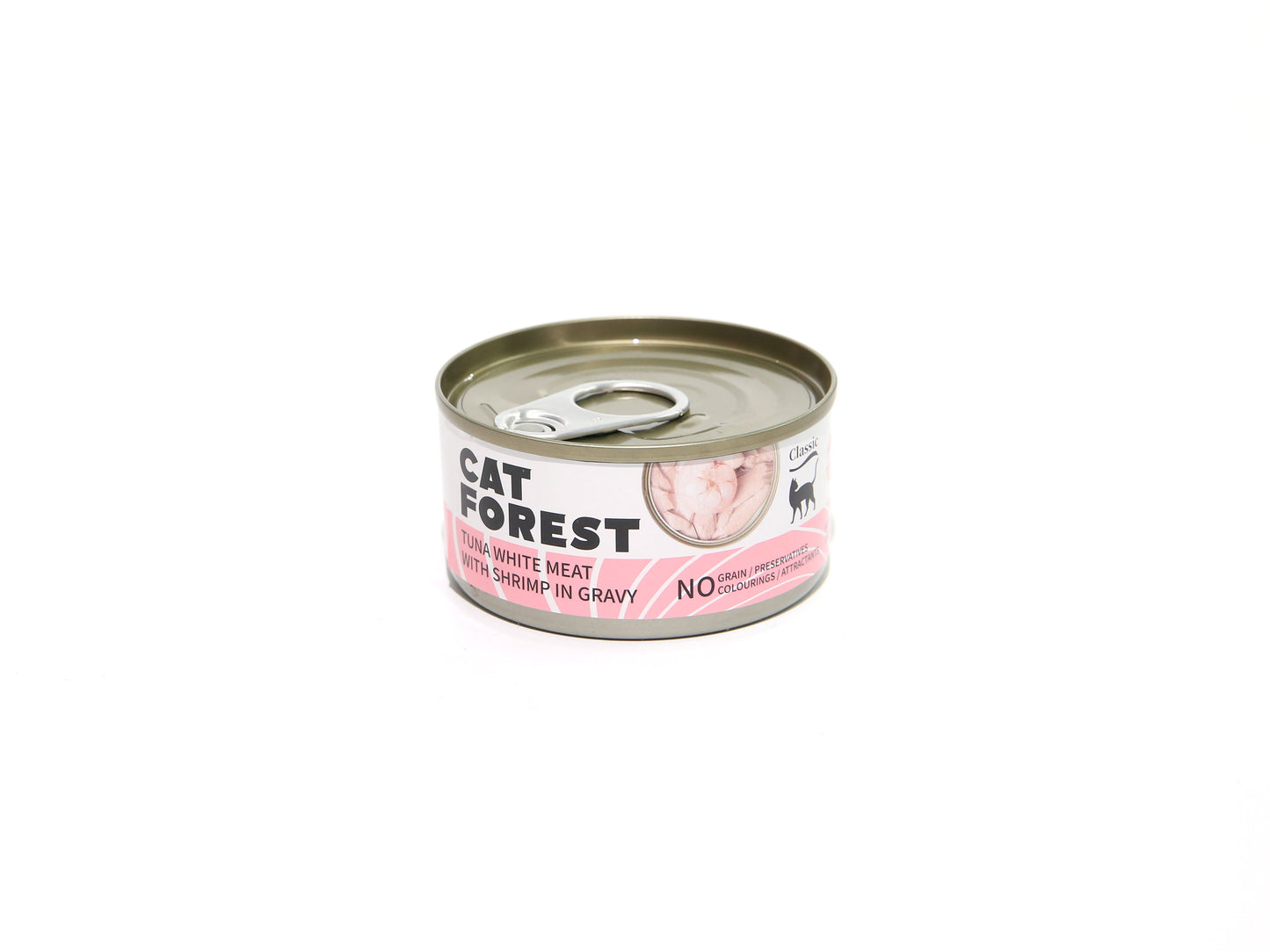 CAT FOREST Classic Tuna White Meat With Shrimp In Gravy Cat Canned Food