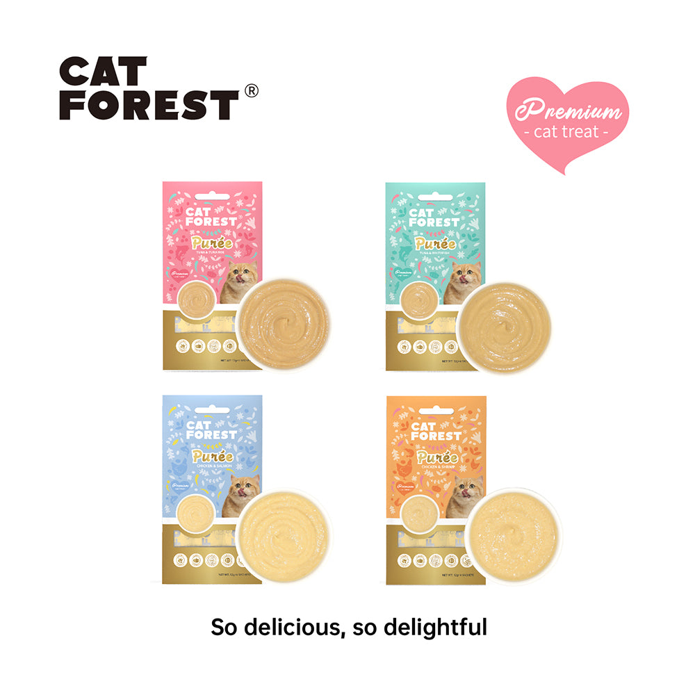 CAT FOREST Puree Chicken With Shrimp Cat Treats