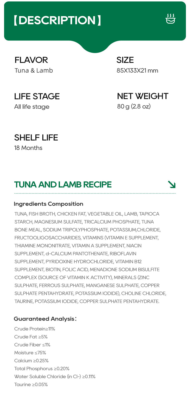 FOODCHAIN Tuna & Duck Recipe Wet Cat Food 80g