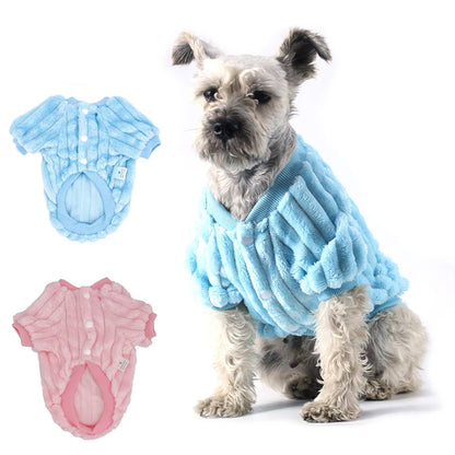 Soft Plush Winter Warm Dog Clothes for Small Dogs Pet Cat Puppy Vest Spring Autumn Shih Tzu Chihuahua French Bulldog Teddy Coats