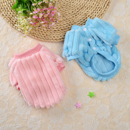 Soft Plush Winter Warm Dog Clothes for Small Dogs Pet Cat Puppy Vest Spring Autumn Shih Tzu Chihuahua French Bulldog Teddy Coats