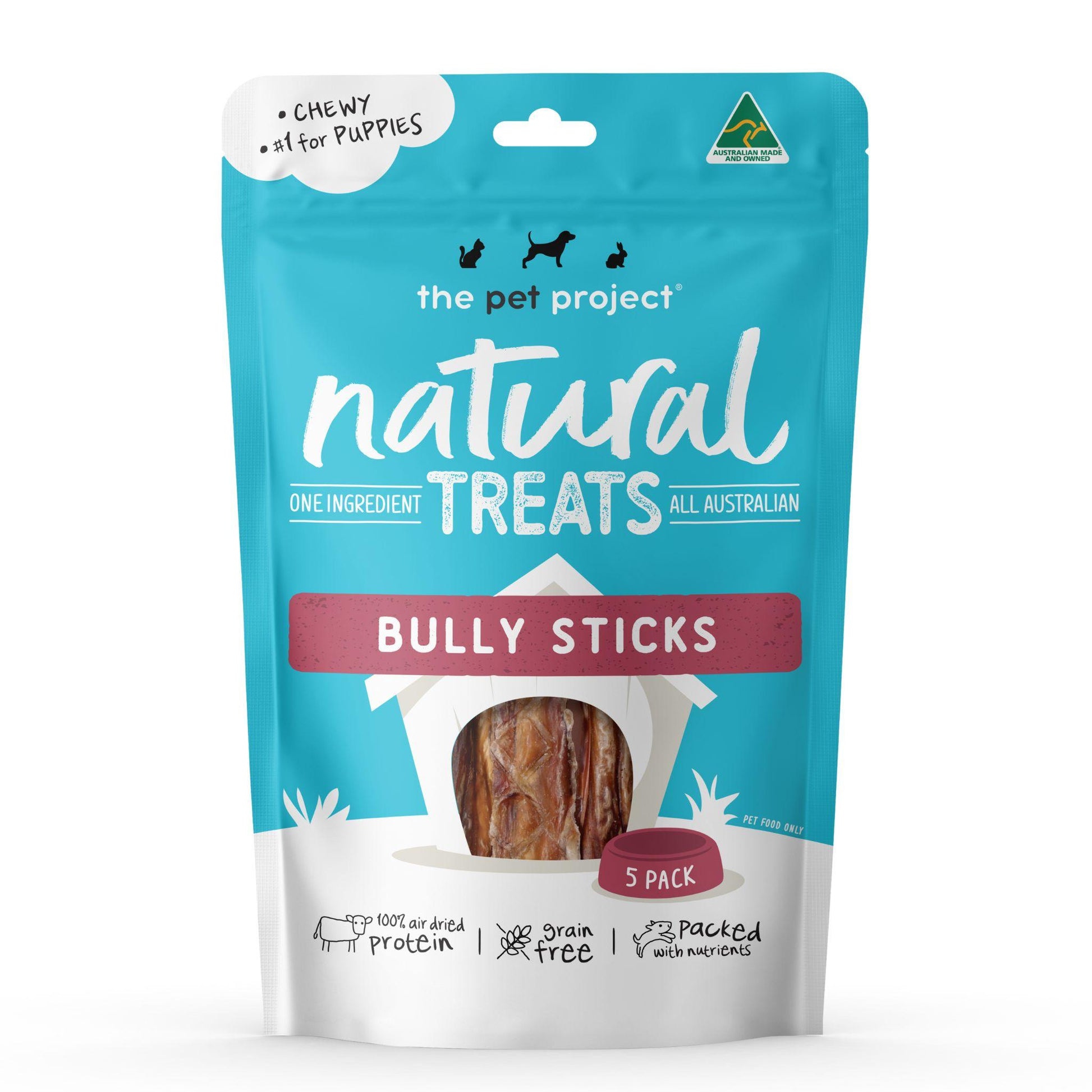 The Pet Project - Bully Sticks (5pk) Dog Dental Chew