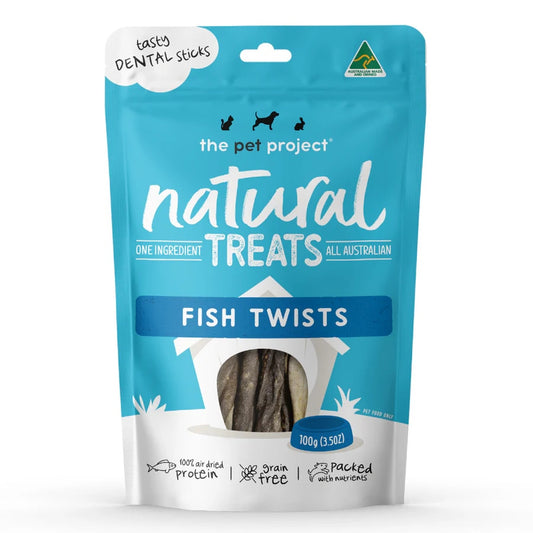 The Pet Project - Fish Twists (100g) Dog Dental Chew