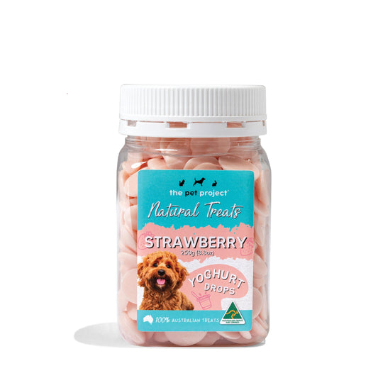 The Pet Project - Strawberry Yoghurt Drops (250g) Dog Treats