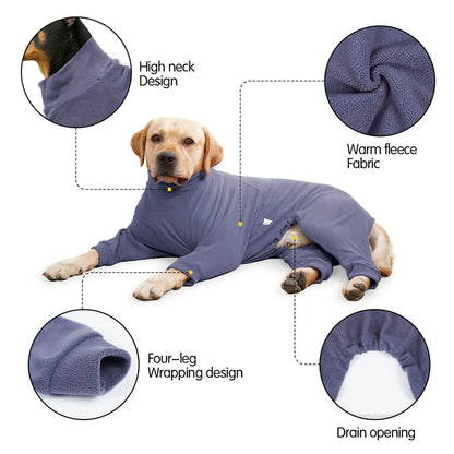 Winter Warm Dog Pajamas Clothes For Medium Large Dogs Dog Pajamas Elasticity Pet Jumpsuit Labrador Costume Doberman Coat