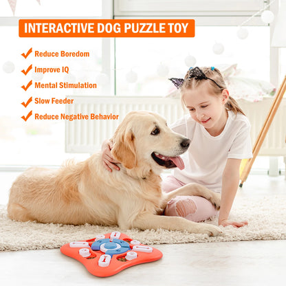 Pet Cat Dog Puzzle Toys for IQ Training & Mental Enrichment Interactive Dog Toys for Large Medium Small Dogs Treat Puzzle Dispensing