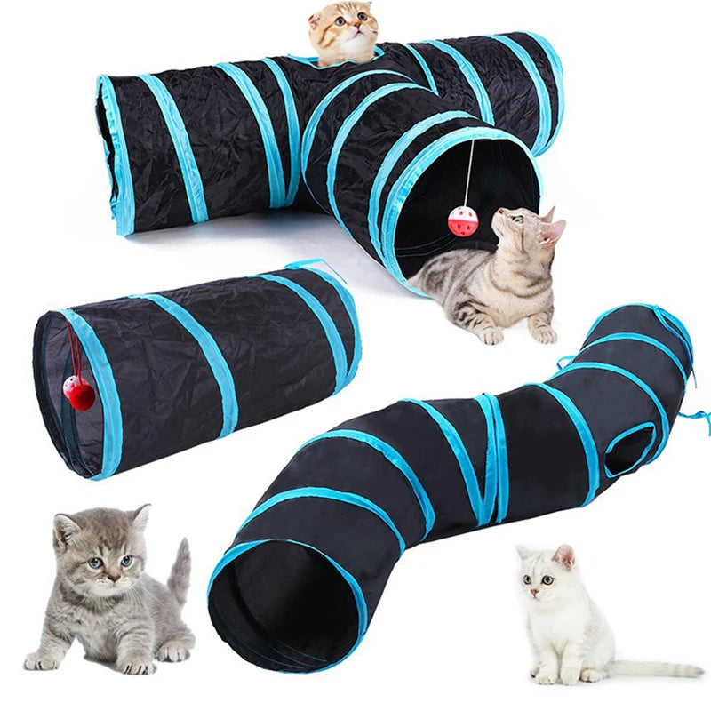 Cat Tunnel Foldable Cat Tunnel Pet Supplies Cat S T Y Pass Play Tunnel   Cat Toy Breathable Drill Barrel for Indoor loud paper