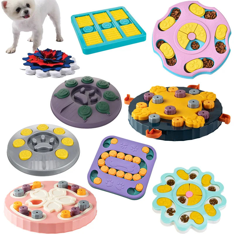 Pet Cat Dog Puzzle Toys Slow Feeder Interactive Increase IQ Food Dispenser Non-Slip Slowly Eating Bowl Cat Dogs Food Games