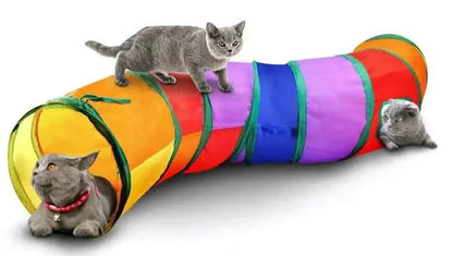 Collapsible Cat Playing Tunnel Pets Toys Connectable Cat Tunnel Cat Tube Toys Foldable Drill Hole Kitten Colorful Pet Toys