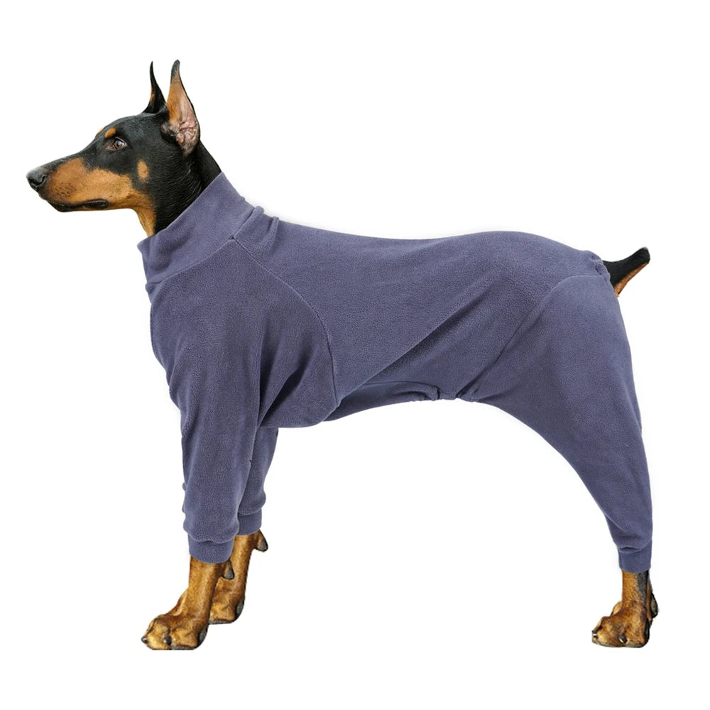 Winter Warm Dog Pajamas Clothes For Medium Large Dogs Dog Pajamas Elasticity Pet Jumpsuit Labrador Costume Doberman Coat