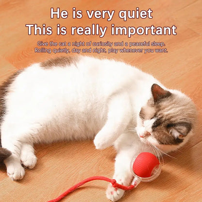 Interactive Cat Rolling Ball Super Drive Cat Rolling Balls With Bird Chirping Motion Activated Sensor Pet Kitten Teaser Game Toy