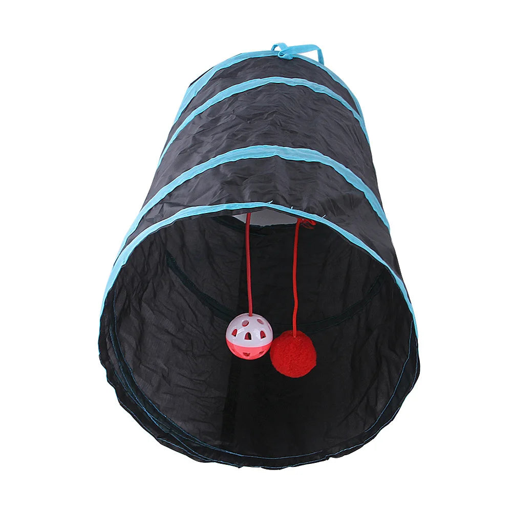 Cat Tunnel Foldable Cat Tunnel Pet Supplies Cat S T Y Pass Play Tunnel   Cat Toy Breathable Drill Barrel for Indoor loud paper