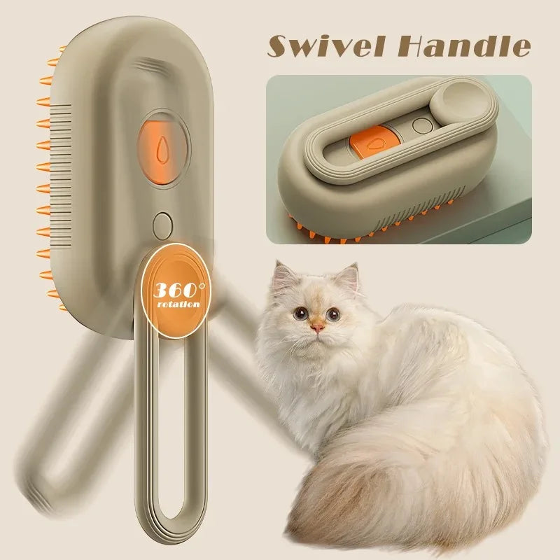 Cat Steam Brush Steamy Dog Brush 3 in 1 Spray Cat Hair Brushes for Massage SPA USB Pet Grooming Comb Dog Hair Removal Combs