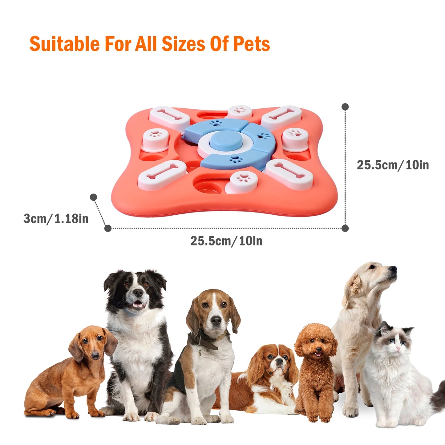 Pet Cat Dog Puzzle Toys for IQ Training & Mental Enrichment Interactive Dog Toys for Large Medium Small Dogs Treat Puzzle Dispensing