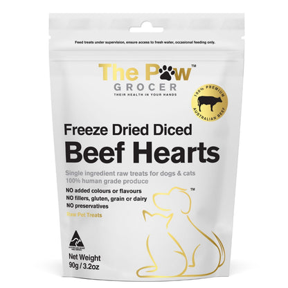 The Paw Grocer Dogs and Cats - Beef Hearts 90g