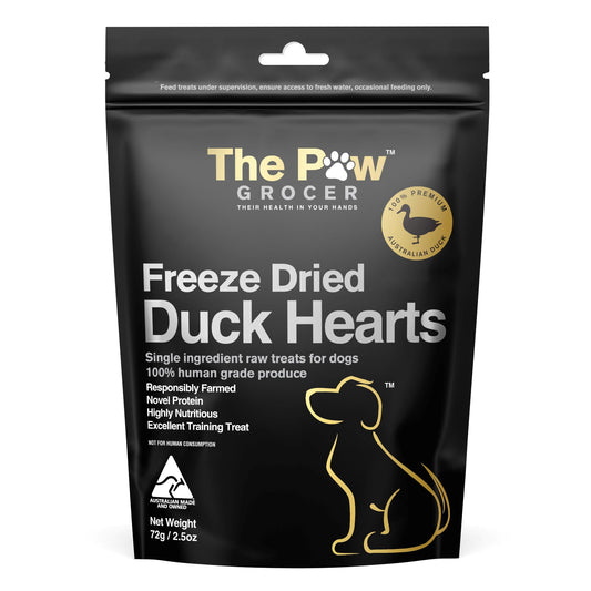 The Paw Grocer Dog - Black Label Duck Heart 72g