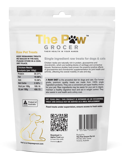 The Paw Grocer Dogs and Cats - Chicken Necks 90g