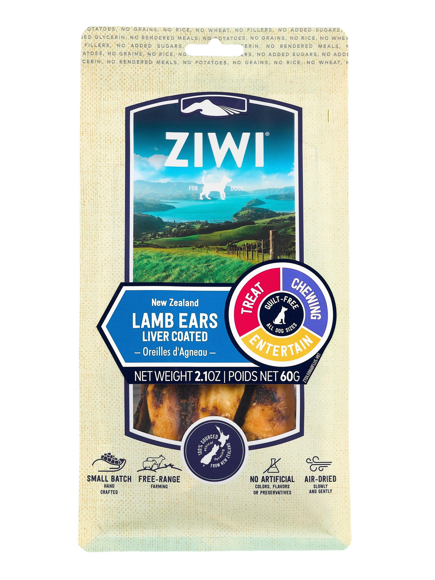 Ziwi Lamb Ears Liver Coated Oral Chew