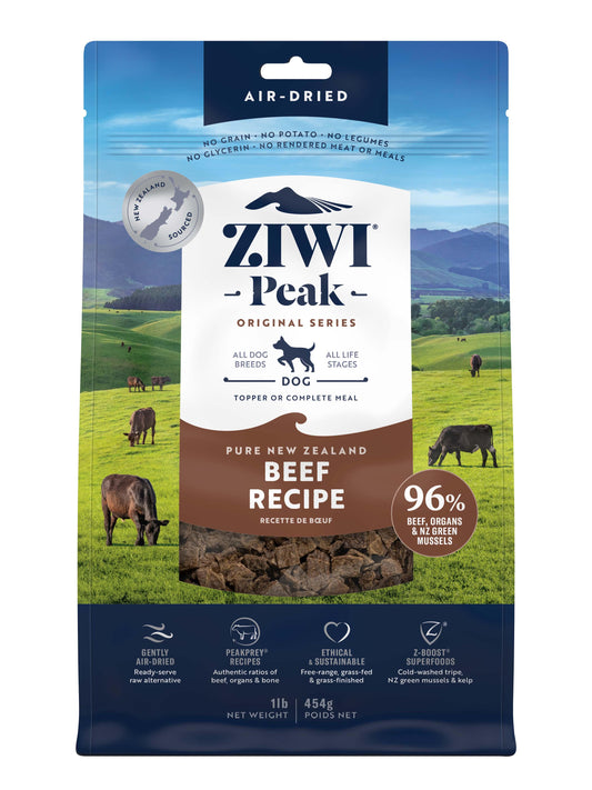 Ziwi Peak Air Dried Dog Food Beef 454g / 1kg / 2.5kg / 4kg