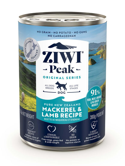 Ziwi Peak Dog Can 390g Mackerel & Lamb