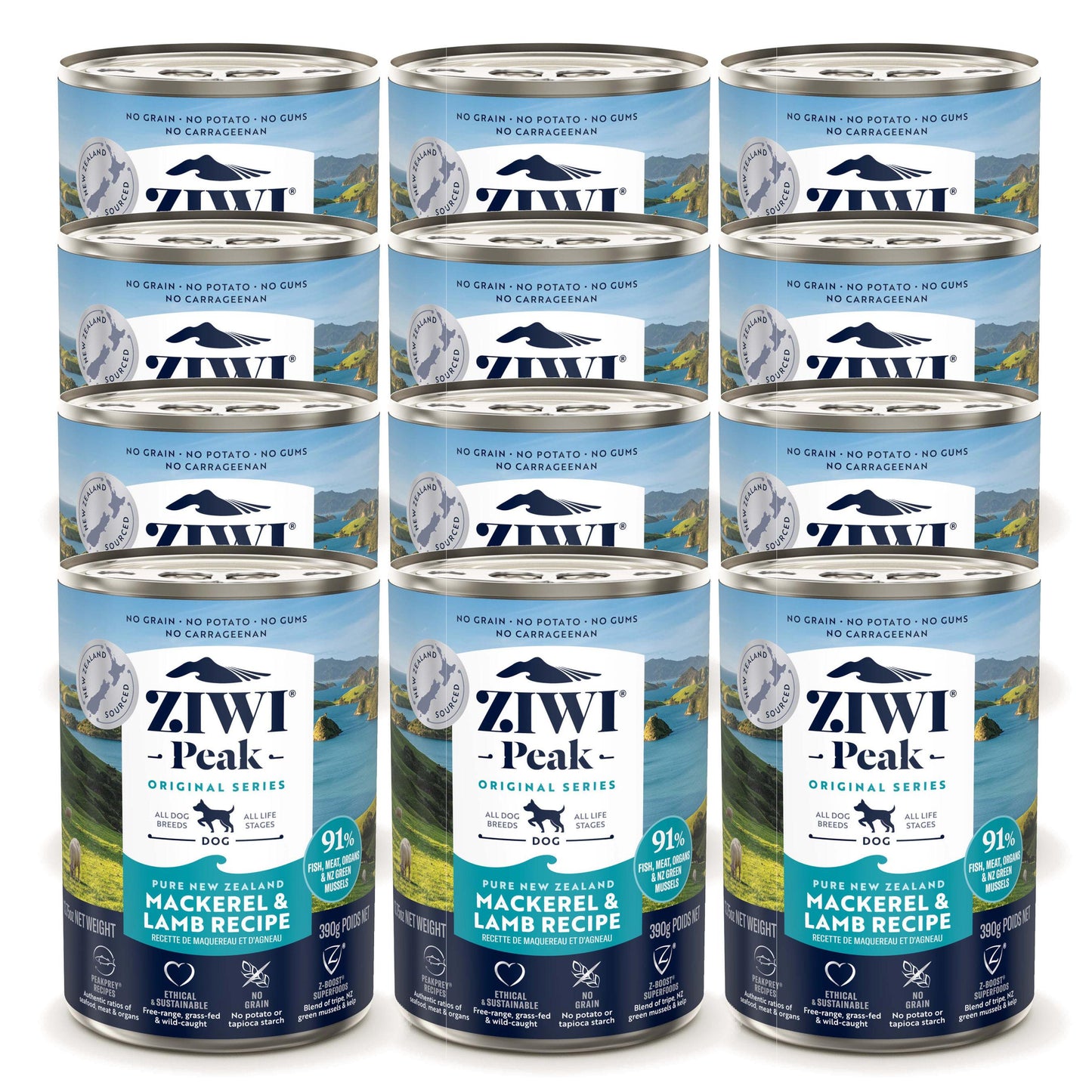 Ziwi Peak Dog Can 390g Mackerel & Lamb