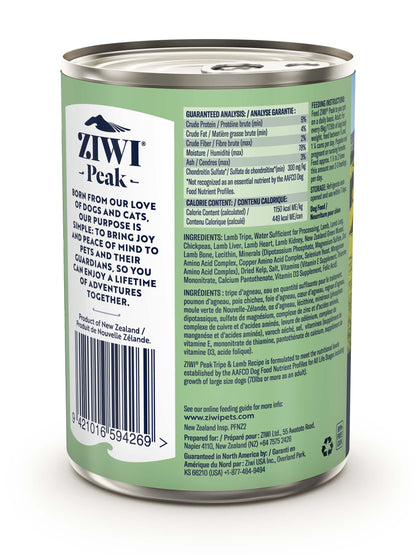 Ziwi Peak Dog Can 390g Tripe & Lamb