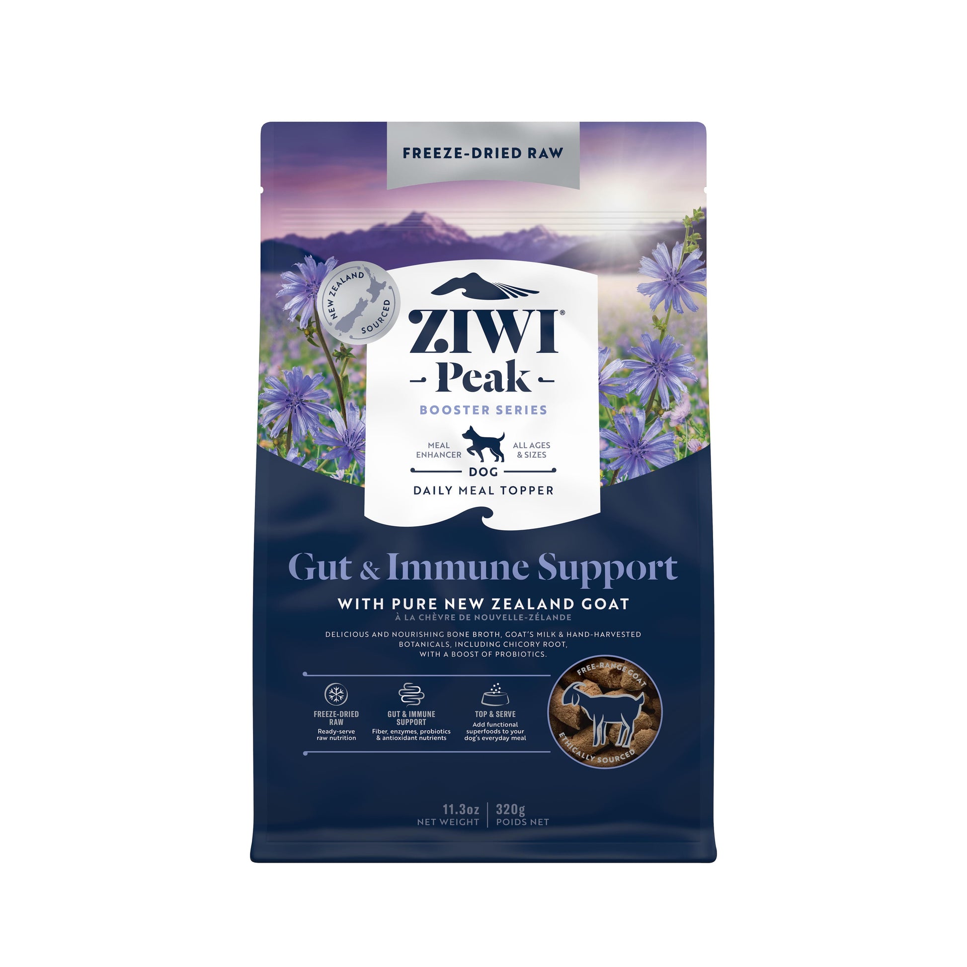 Ziwi Peak Freeze Dried Dog Booster Gut & Immunity 320g / 114g