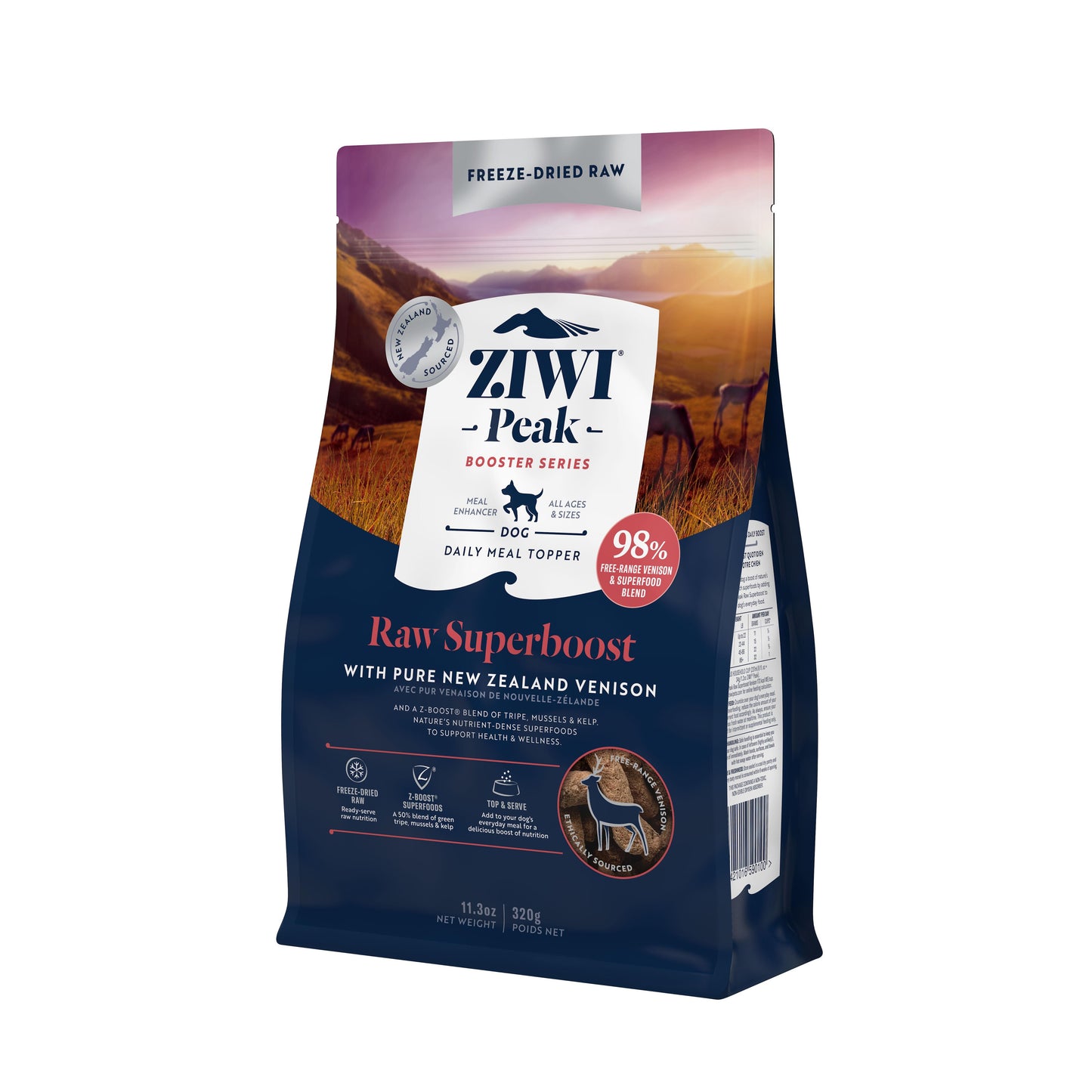 Ziwi Peak Freeze Dried Dog Superboost Venison 320g / 114g