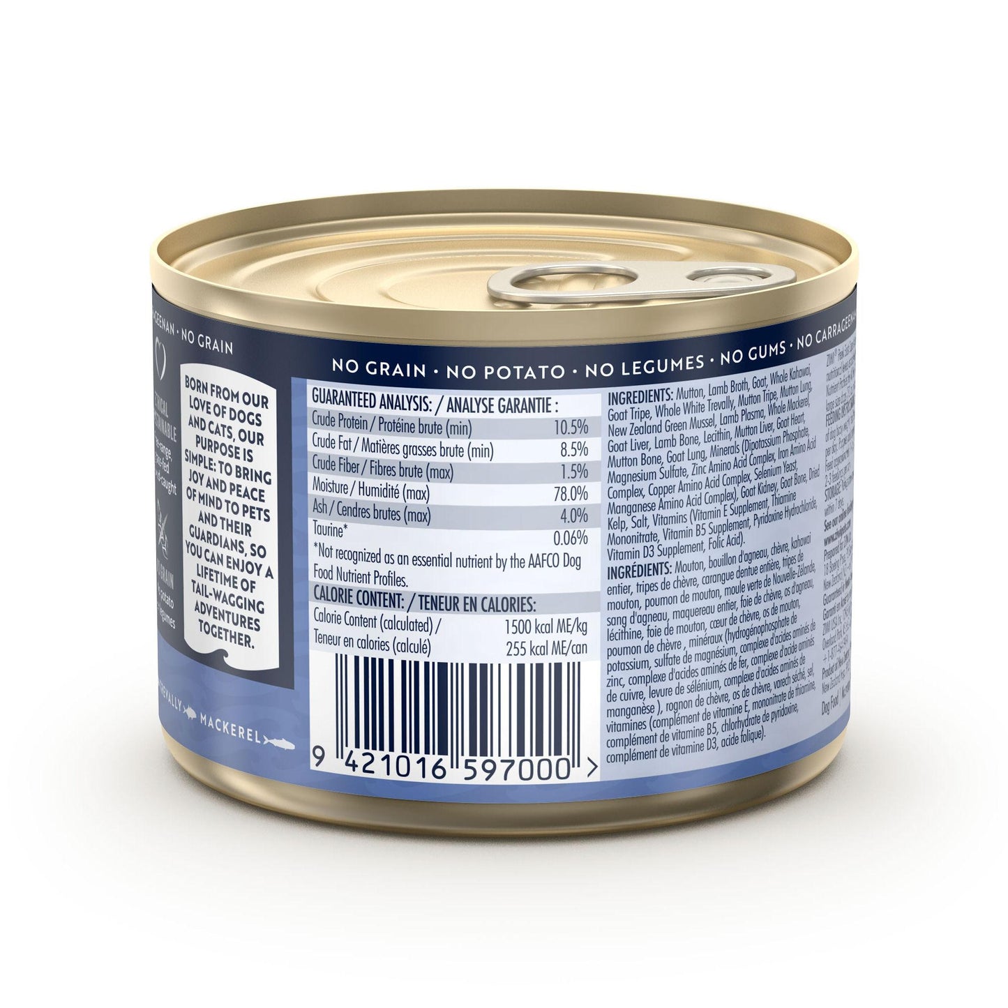 Ziwi Peak Canned Provenance Dog Food 170g East Cape