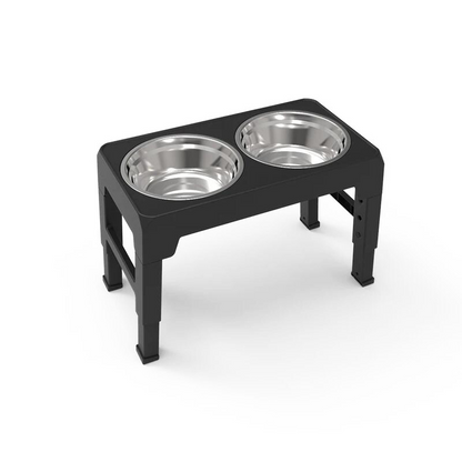 Elevated Dog Feeder Dogs Bowls Adjustable Raised Stand with Double Stainless Steel Food Water Bowls for Small Medium Large Dogs