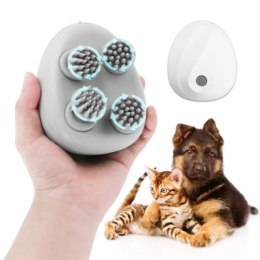 Electric Head Scalp Massager with 4 Kneading Massage Heads Body Deep Tissue Massager for Hair Growth Relaxtion and Cat Pet Claw